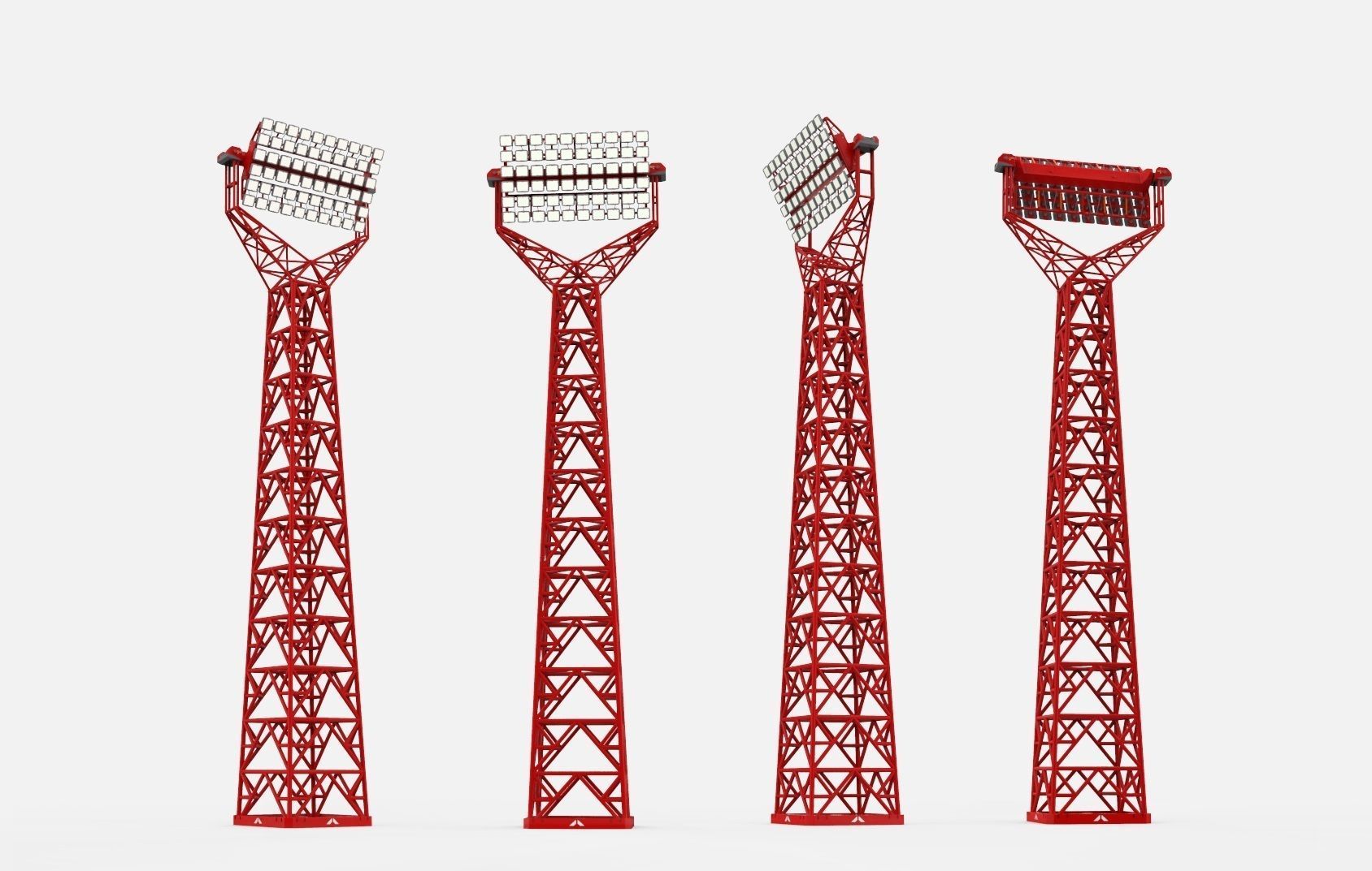 Sci fi Floodlight 12 3D model_3