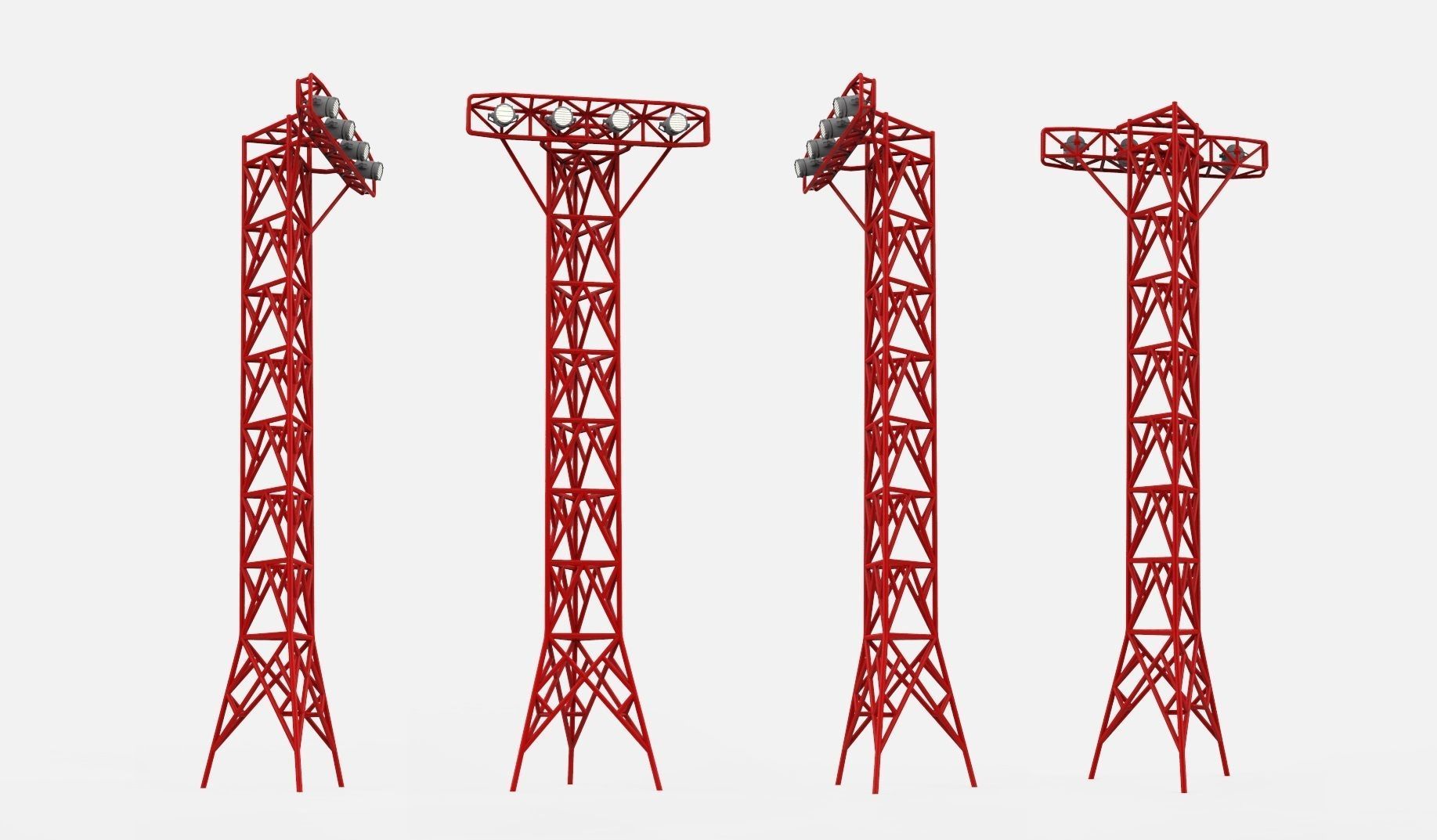 Sci fi Floodlight 12 3D model_11