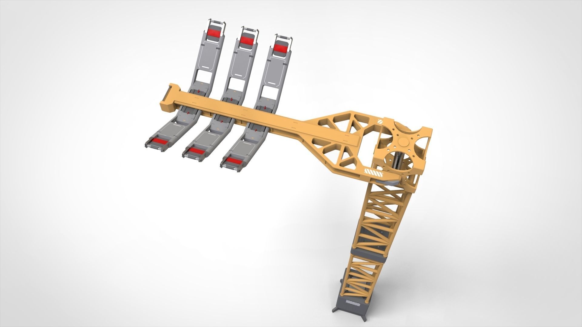 Sci fi Floodlight 12 3D model_32