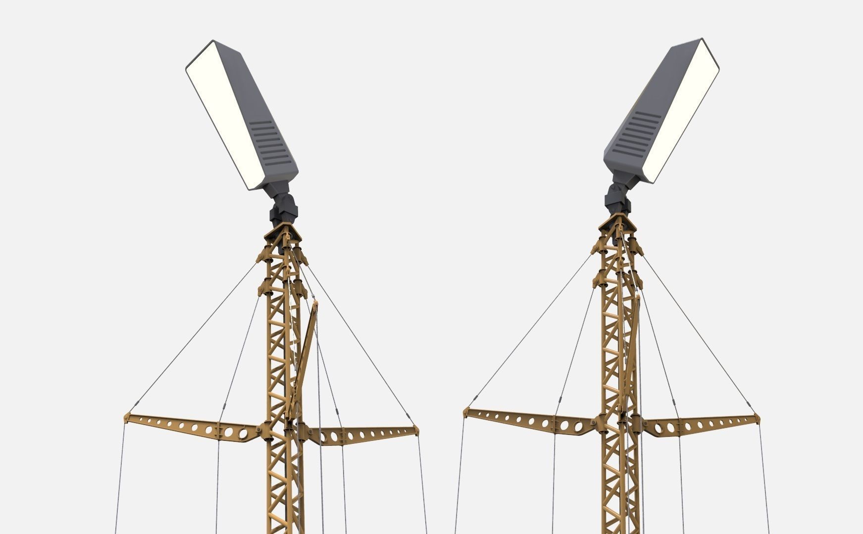 Sci fi Floodlight 12 3D model_9