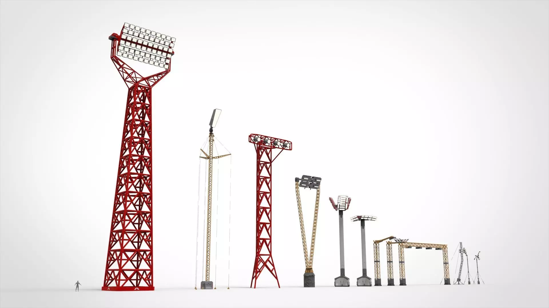 Sci fi Floodlight 12 3D model_0