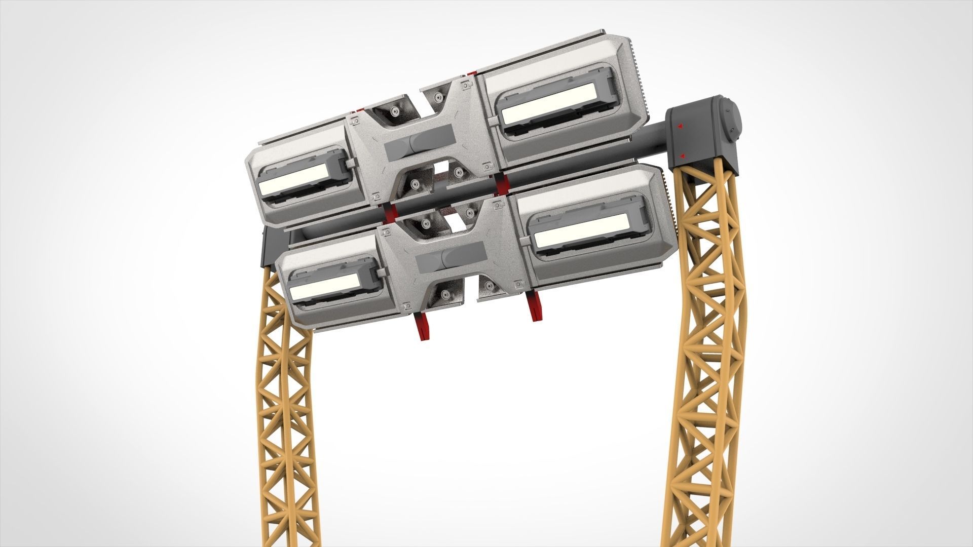 Sci fi Floodlight 12 3D model_17