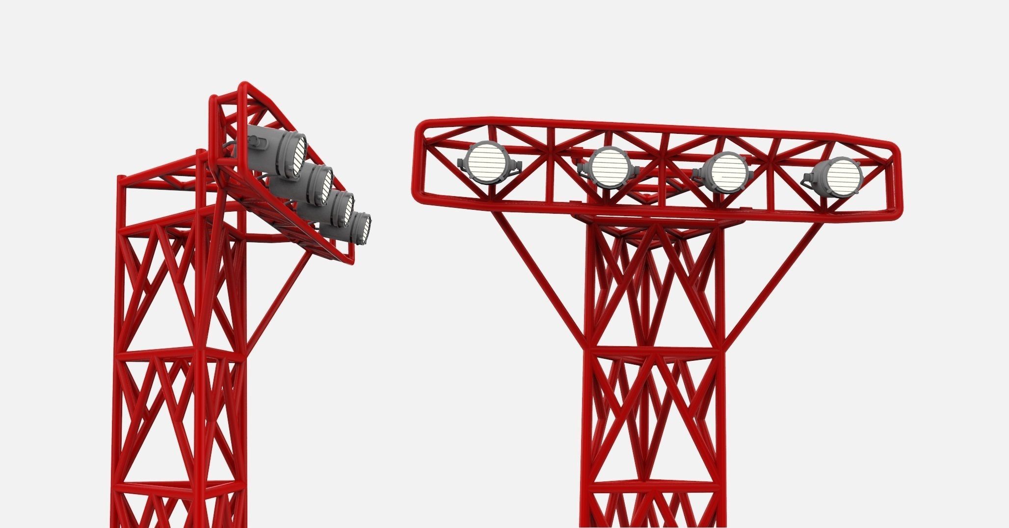 Sci fi Floodlight 12 3D model_13
