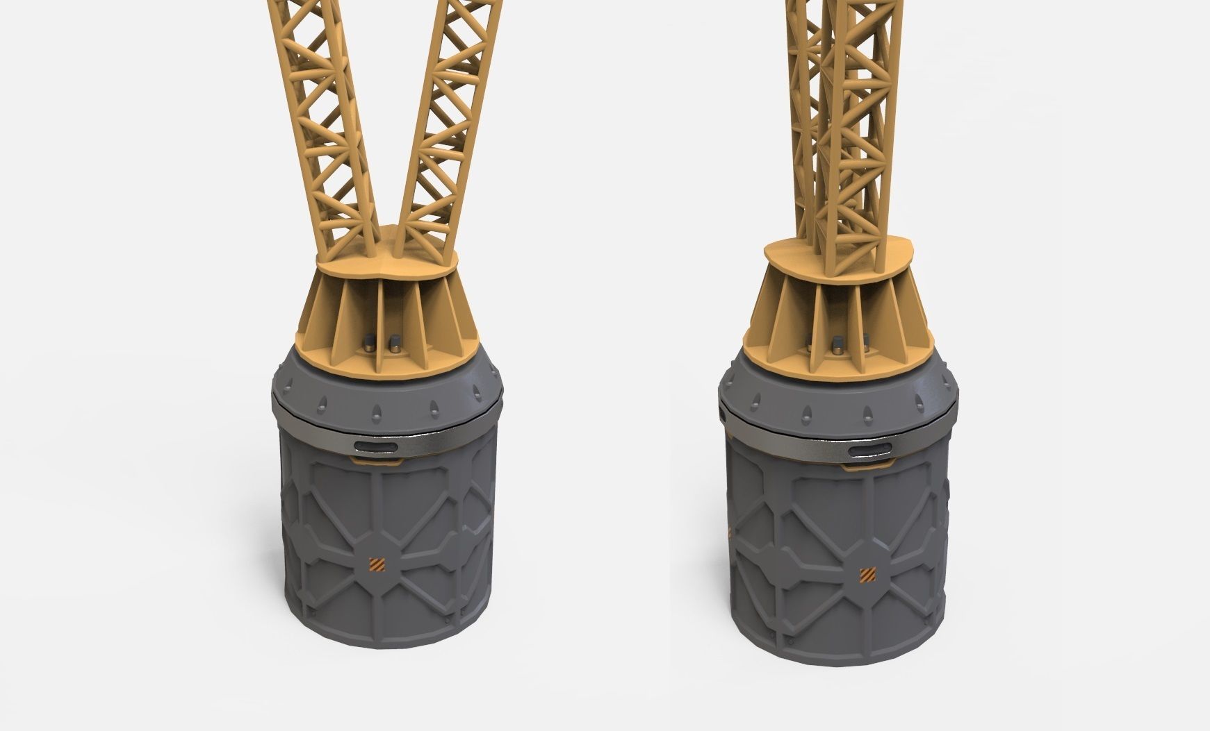 Sci fi Floodlight 12 3D model_16