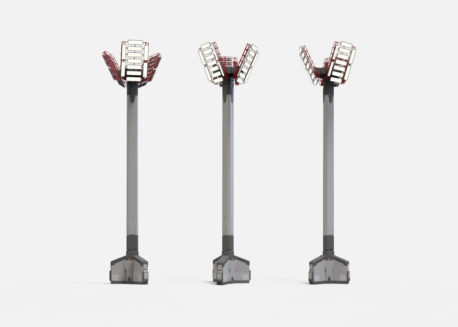 Sci fi Floodlight 12 3D model_19