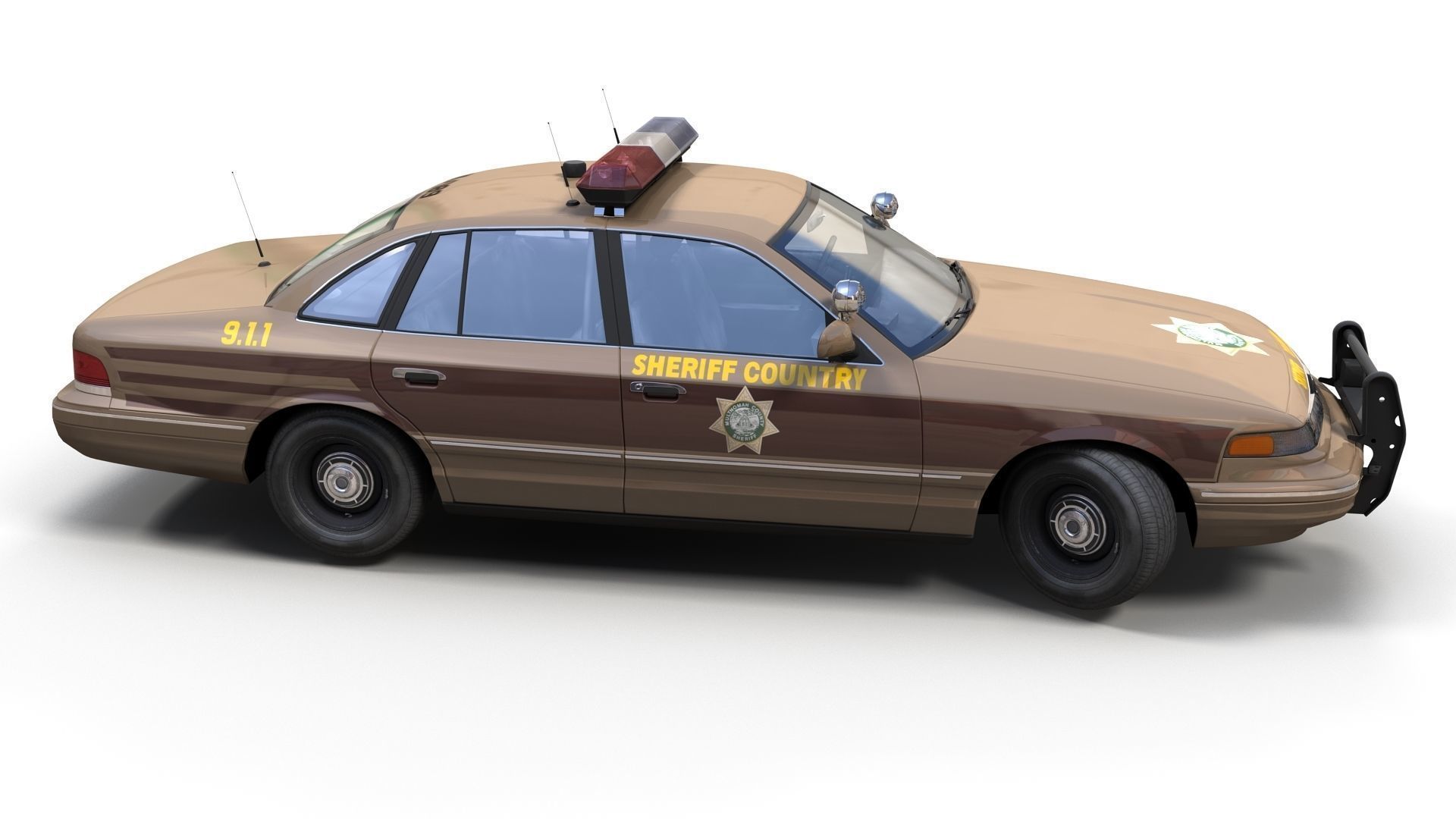 90s American sedan 3D Model Collection_22