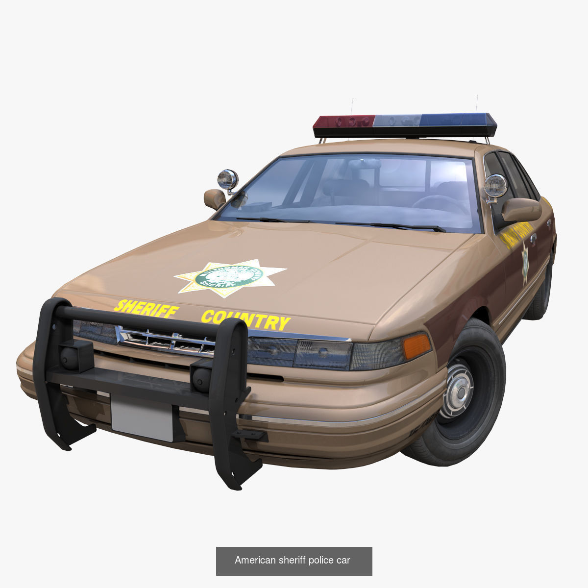 90s American sedan 3D Model Collection_11