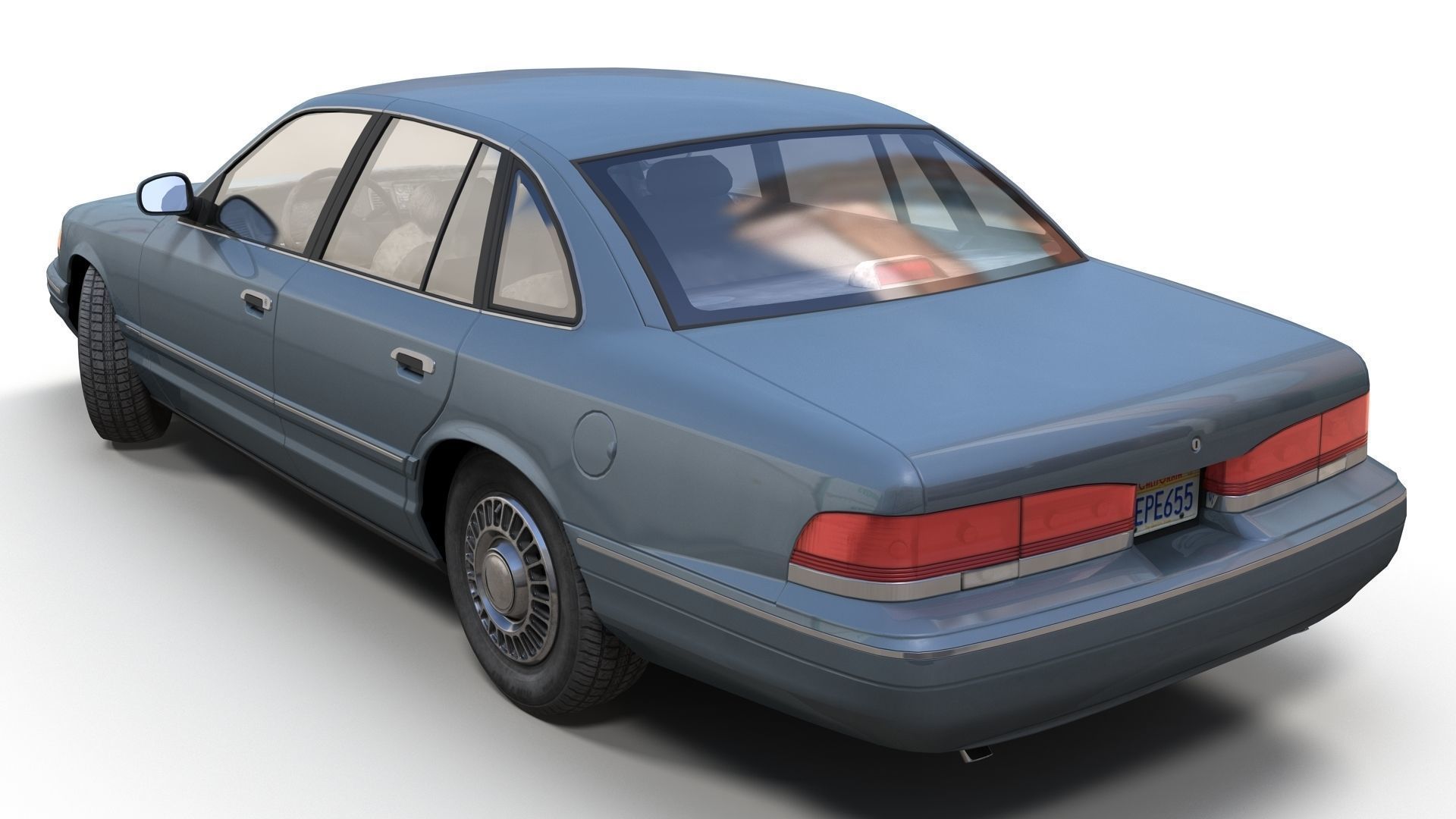 90s American sedan 3D Model Collection_8