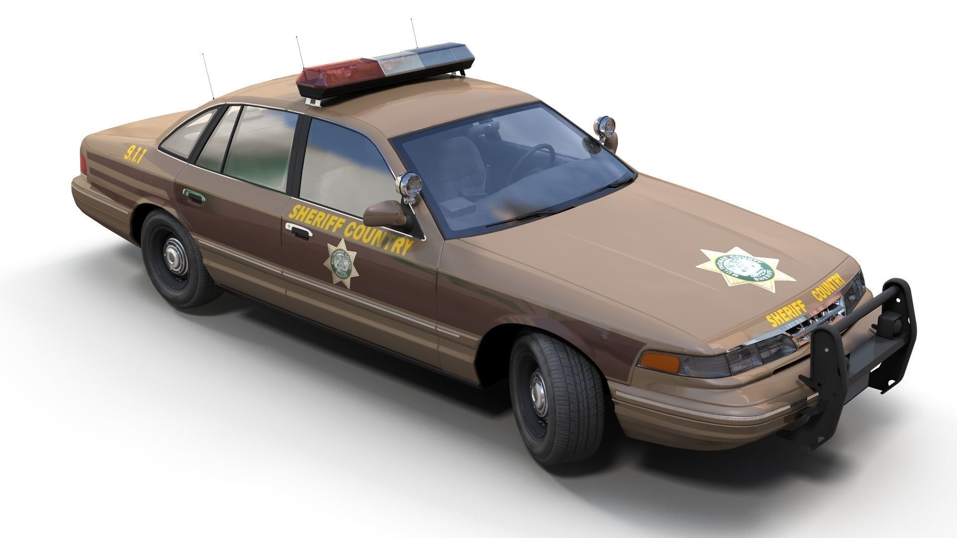 90s American sedan 3D Model Collection_23