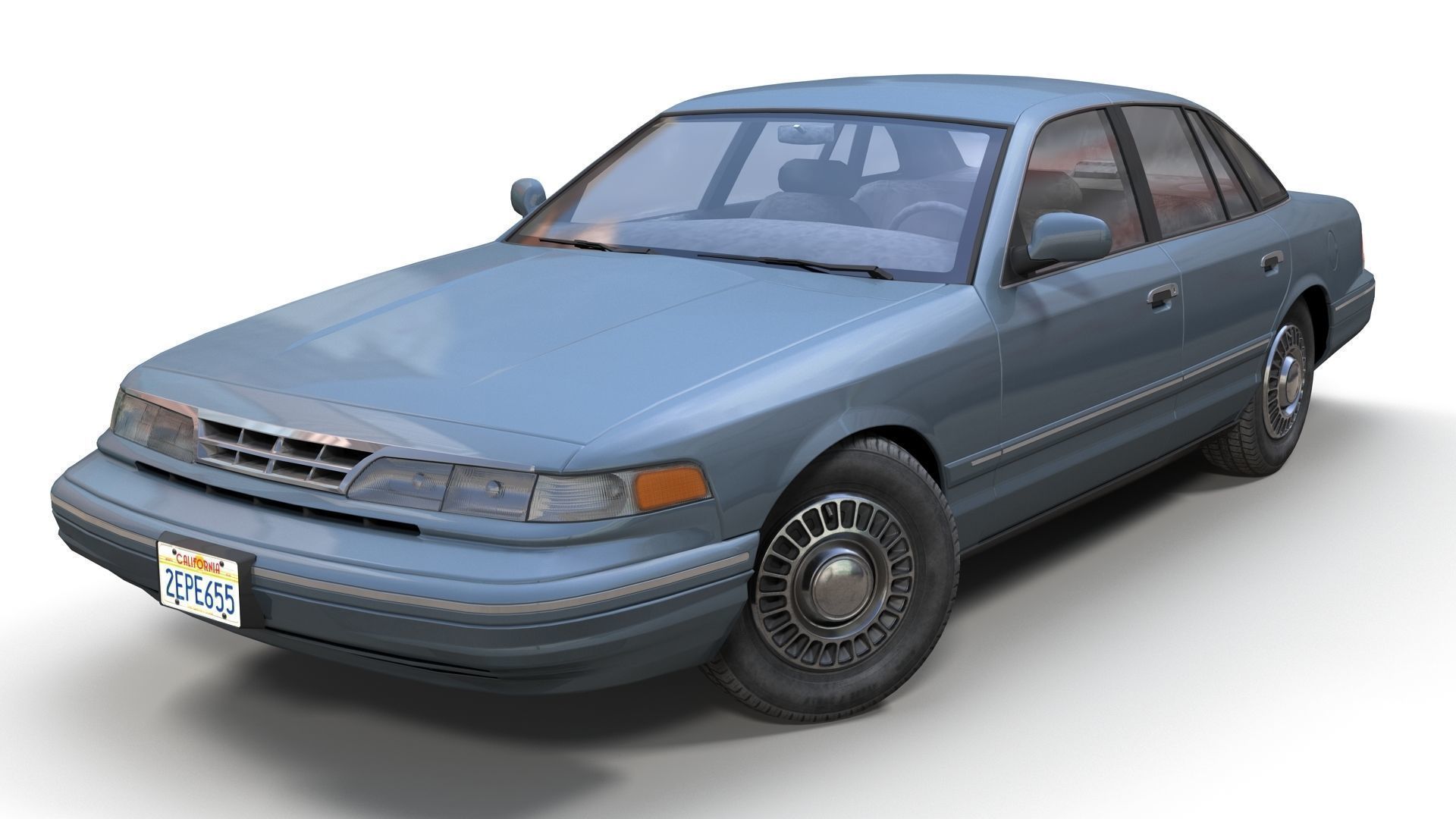 90s American sedan 3D Model Collection_6