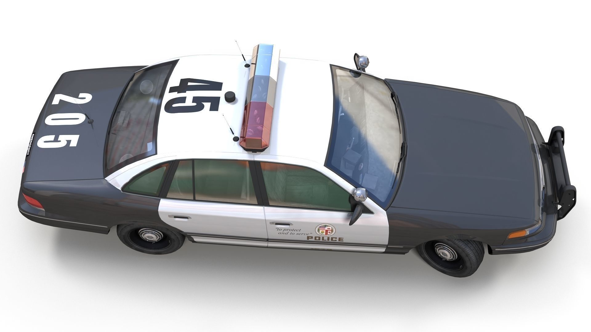 90s American sedan 3D Model Collection_14