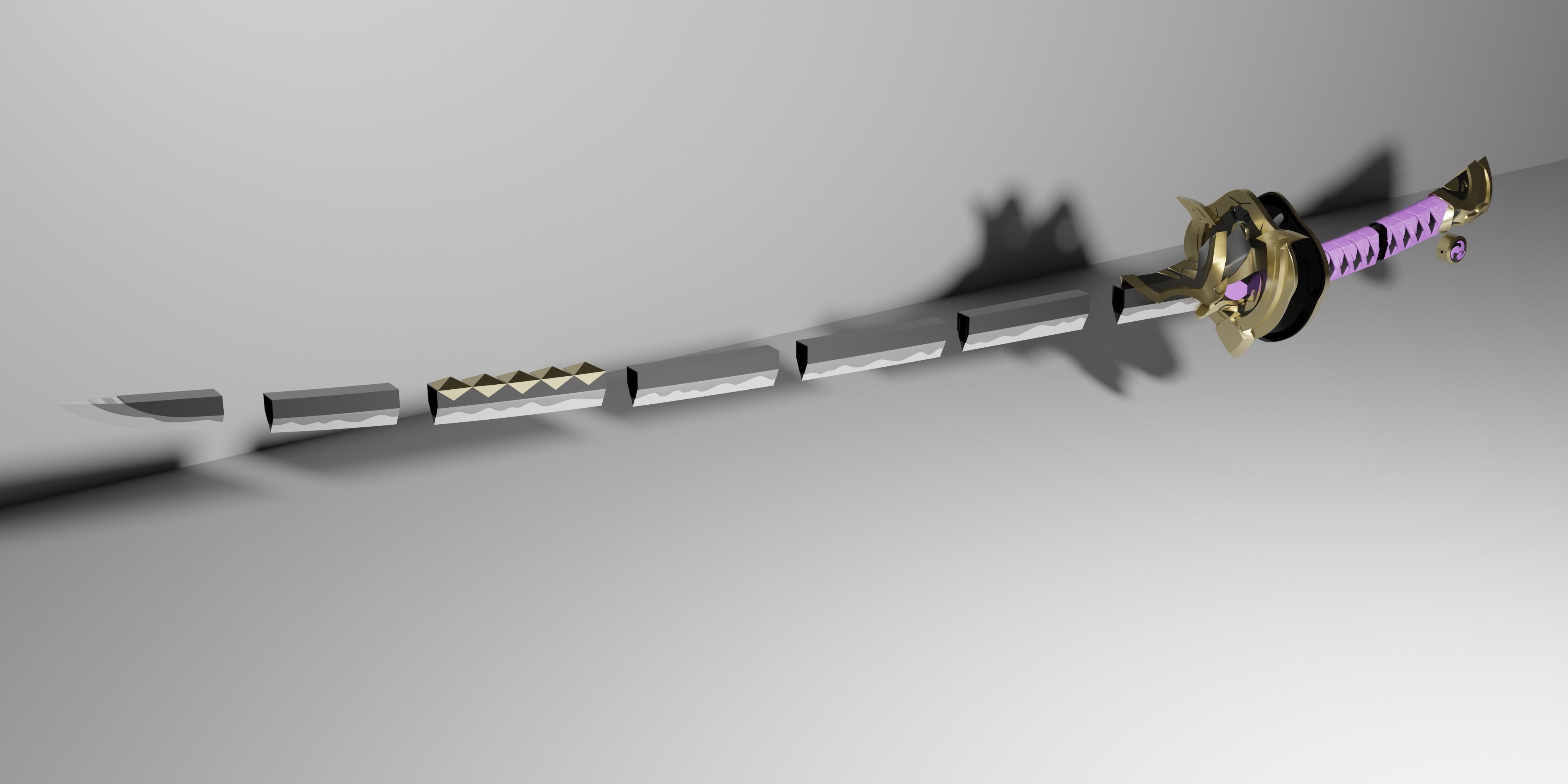 genshin impact Amenoma Kageuchi 3D print model_3