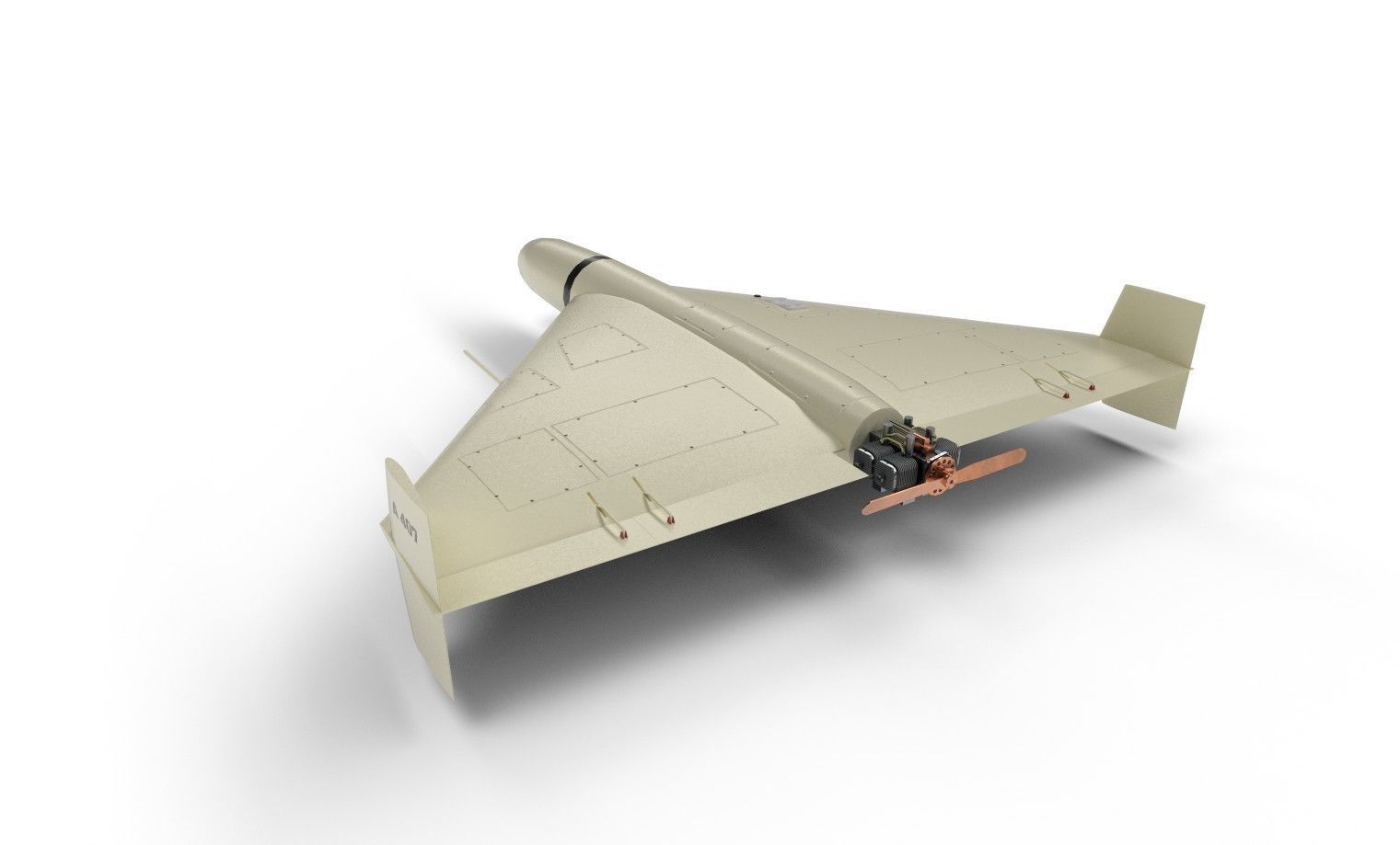 shahed-136 kamikaze drone low-poly Low-poly 3D model_2