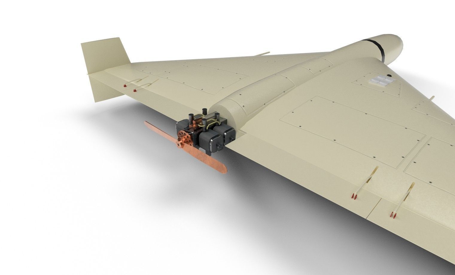 shahed-136 kamikaze drone low-poly Low-poly 3D model_8