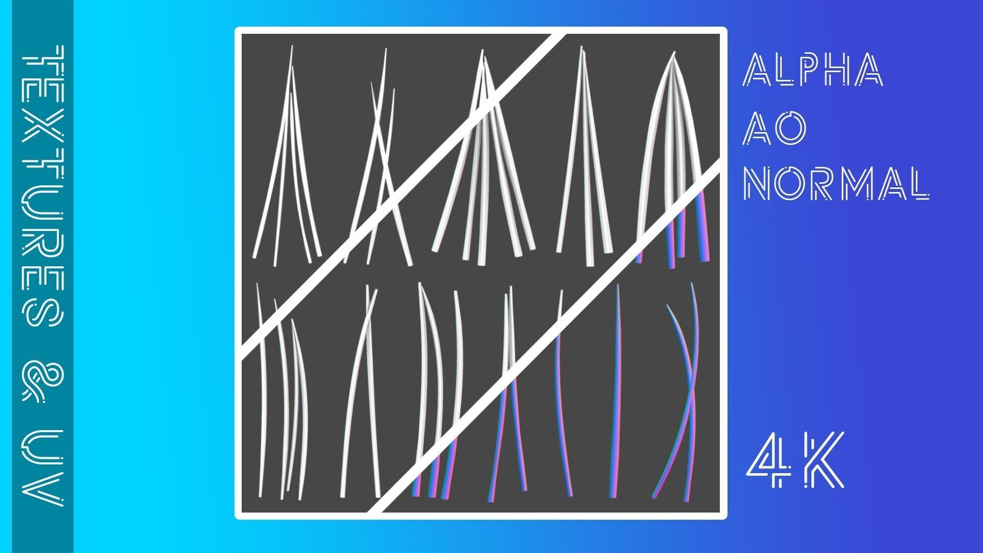 Eyelashes Pack 01 Low-poly 3D model_15