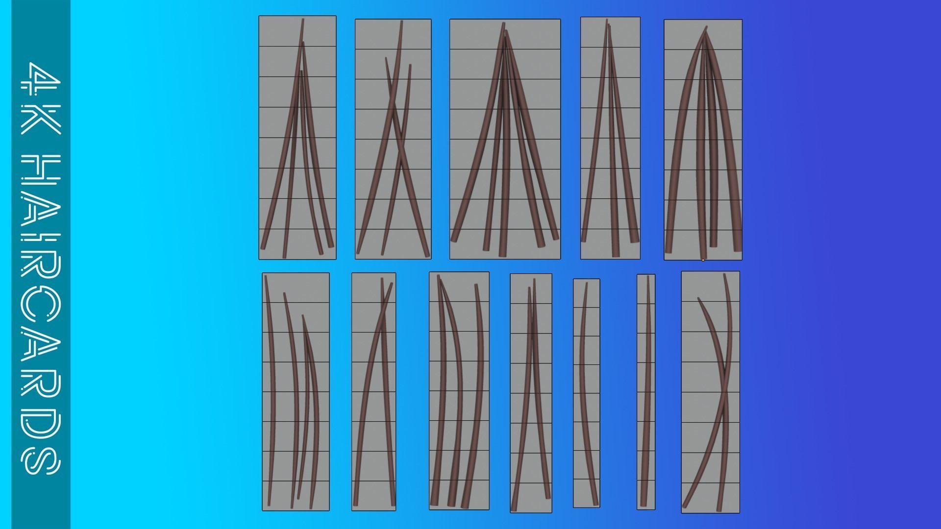 Eyelashes Pack 01 Low-poly 3D model_13