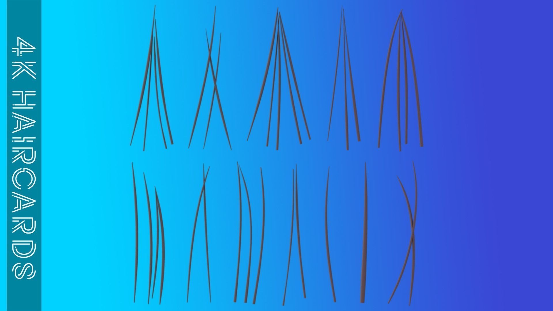 Eyelashes Pack 01 Low-poly 3D model_11