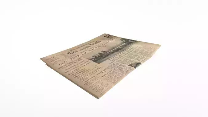 1930 Newspaper Free low-poly 3D model