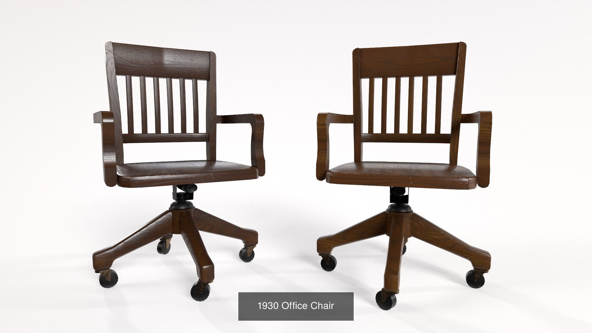1930s Office Low Poly Pack 3D Model Collection_20