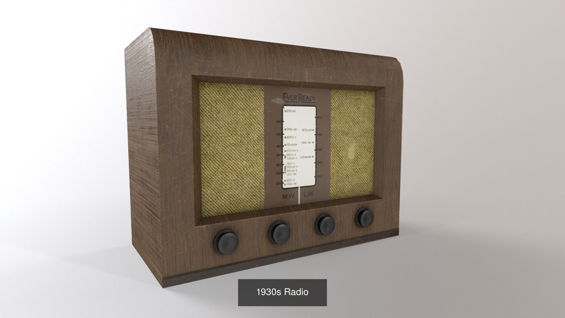 1930s Office Low Poly Pack 3D Model Collection_14