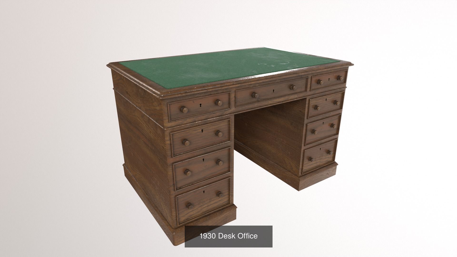 1930s Office Low Poly Pack 3D Model Collection_22