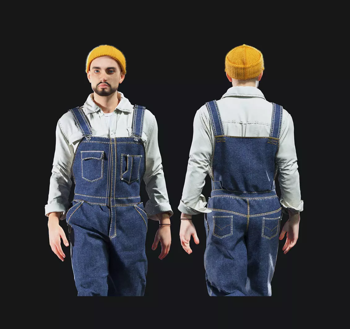 Farmer men outfit 3D model