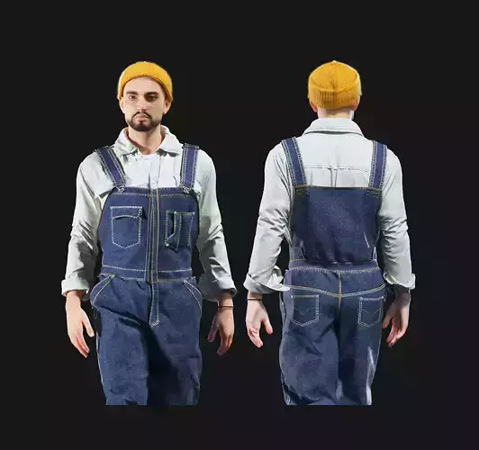 Farmer men outfit  3D model