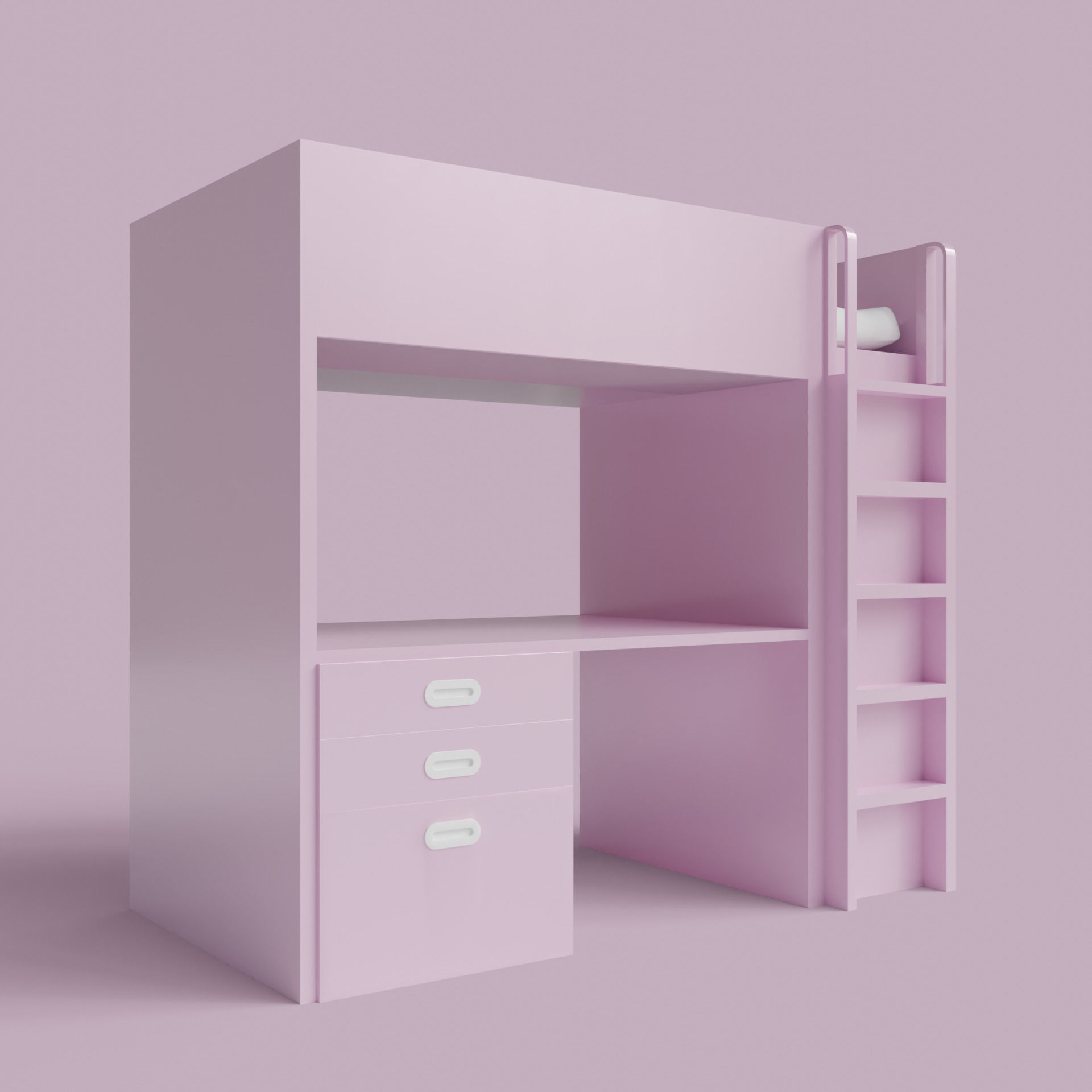 BunkBeds 3D model_3