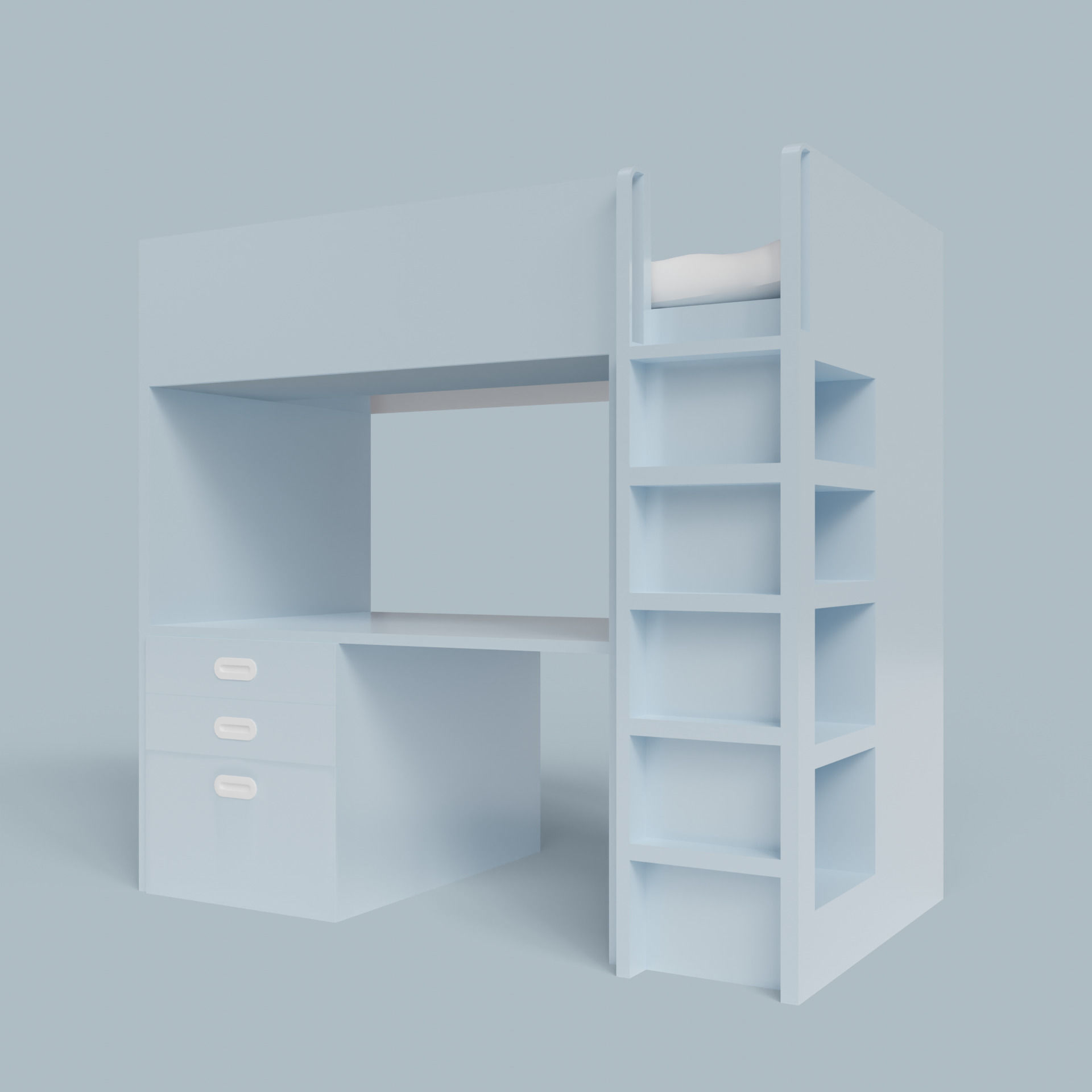 BunkBeds 3D model_2