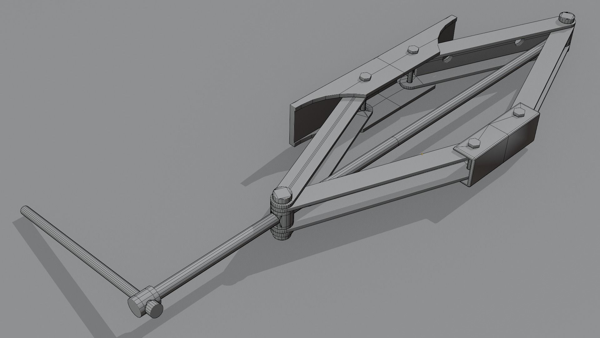 scissor jack car Low-poly 3D model_8
