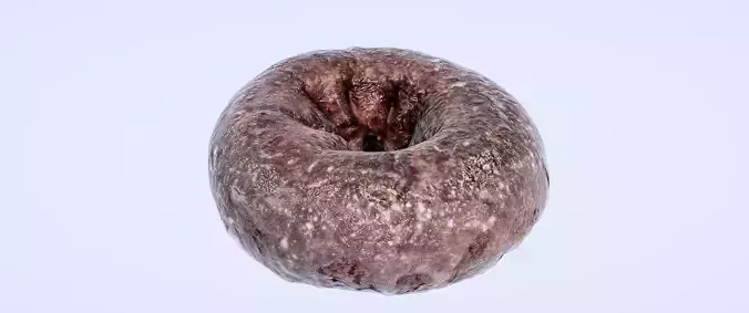 8k Another Classic Chocolate Doughnut - 5 Levels of Detail Low-poly 3D model