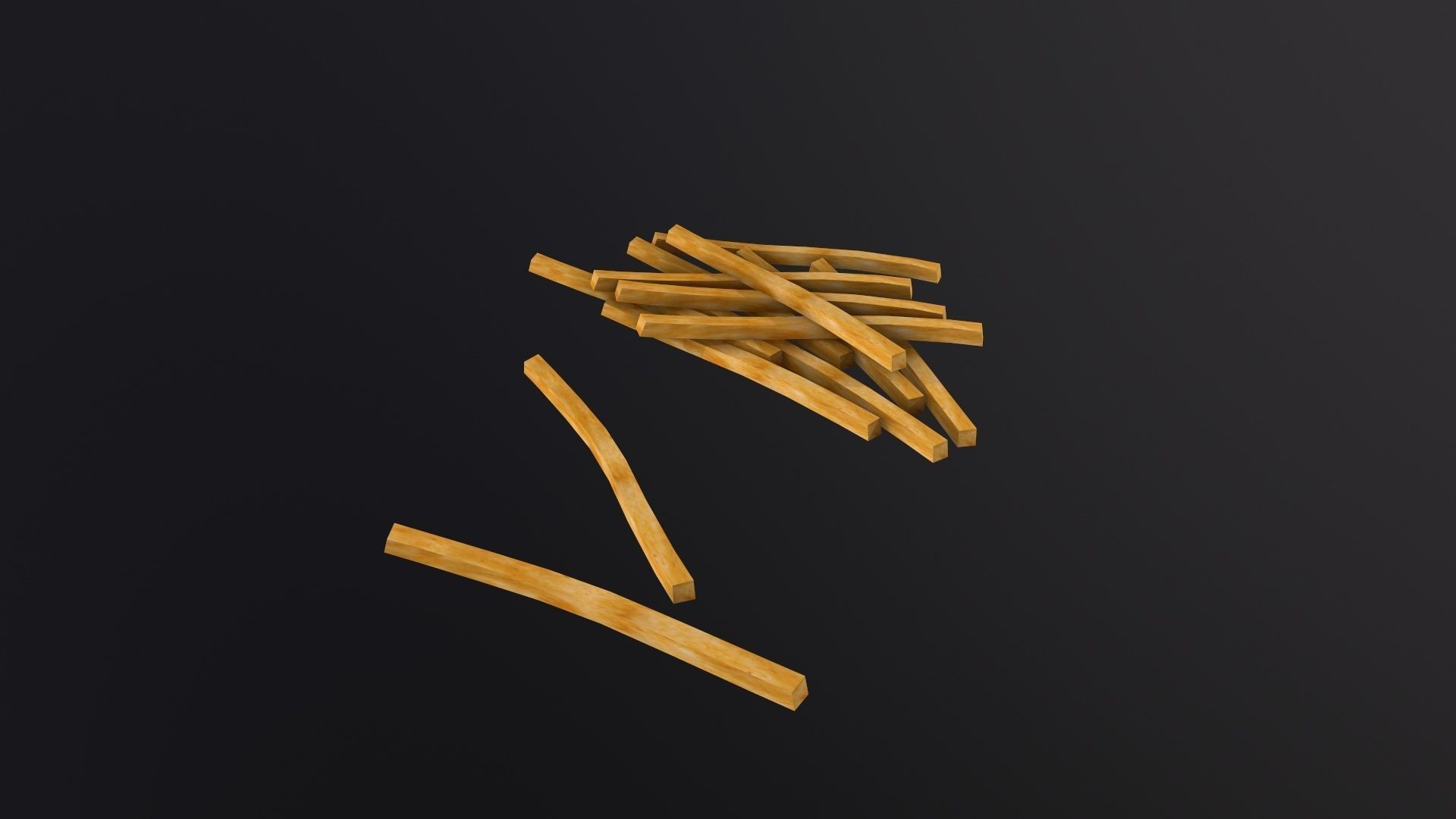 French Fries 3D Model Low-poly 3D model_2