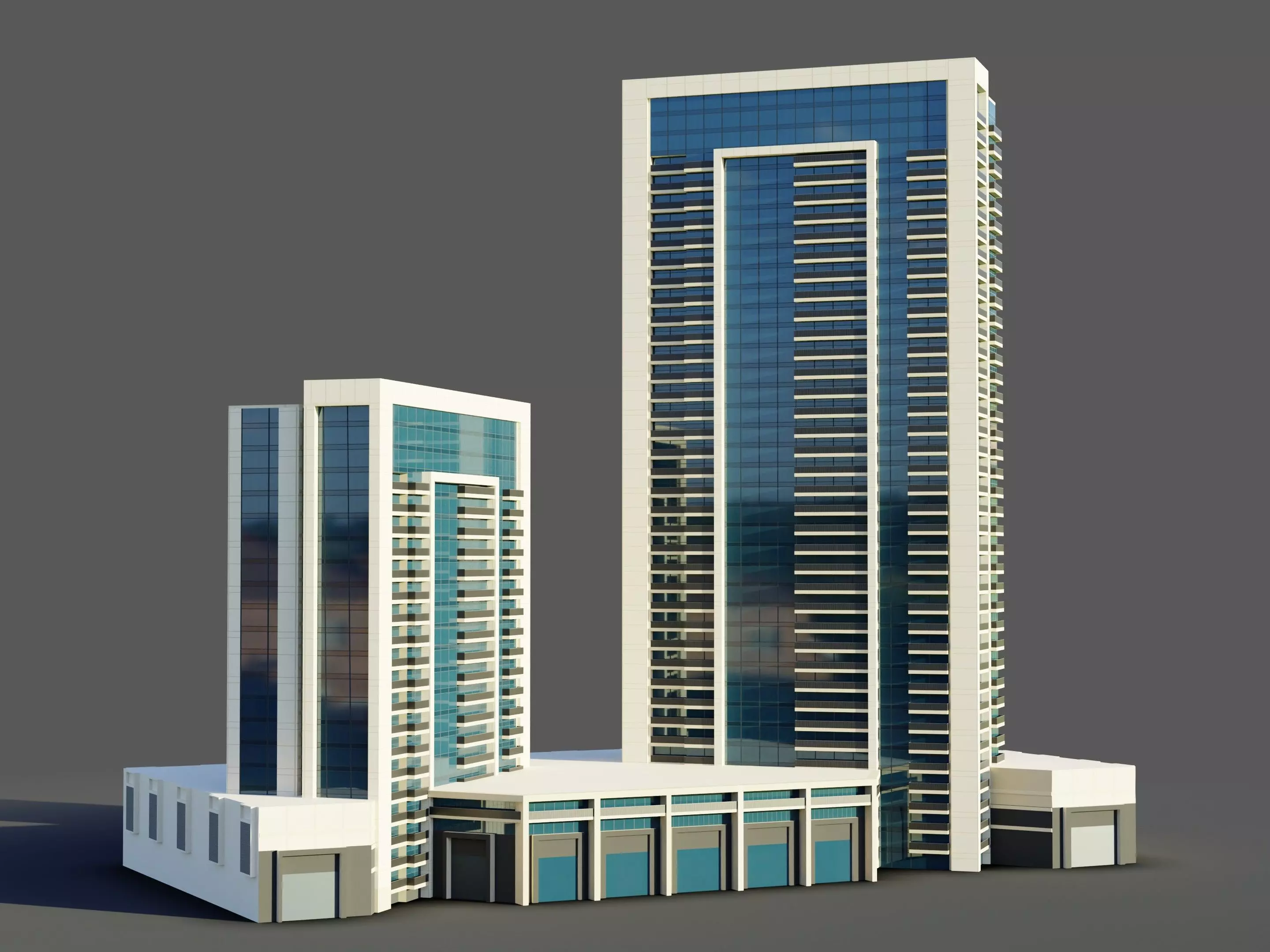 Boulevard crescent - Dubai 3D model