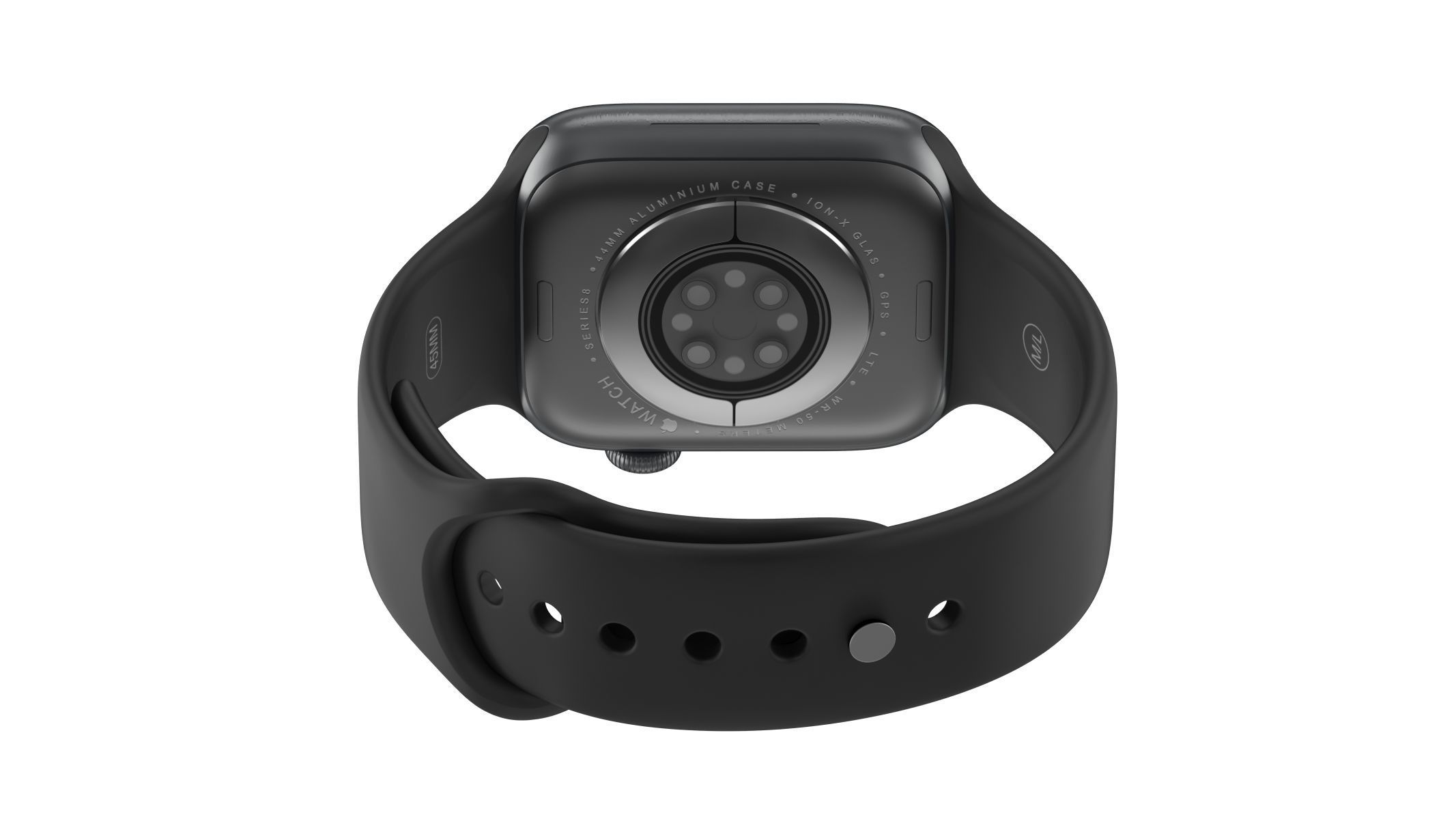  Apple Watch Series 8 Black 3D model_8