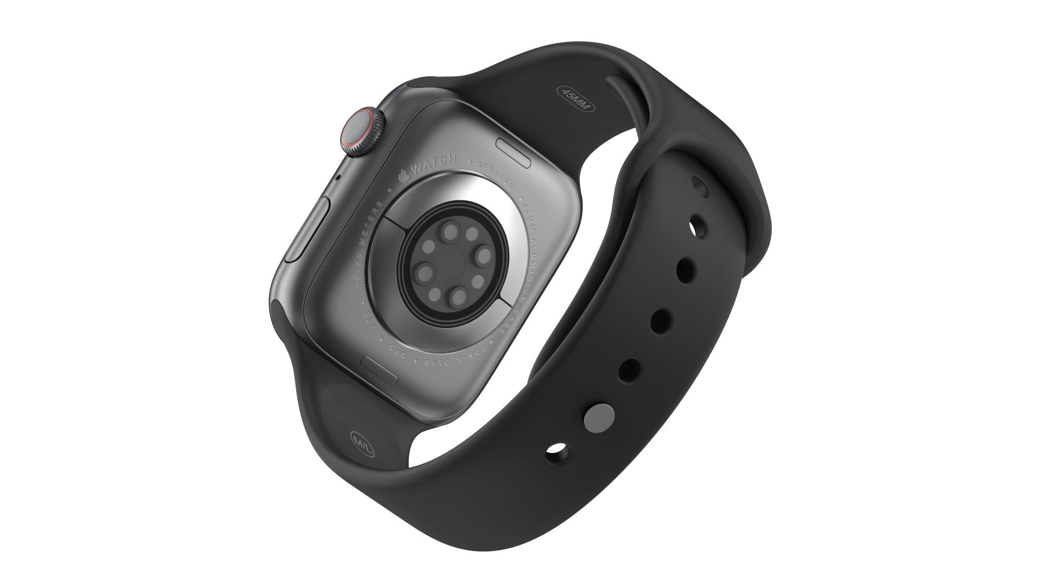  Apple Watch Series 8 Black 3D model_4