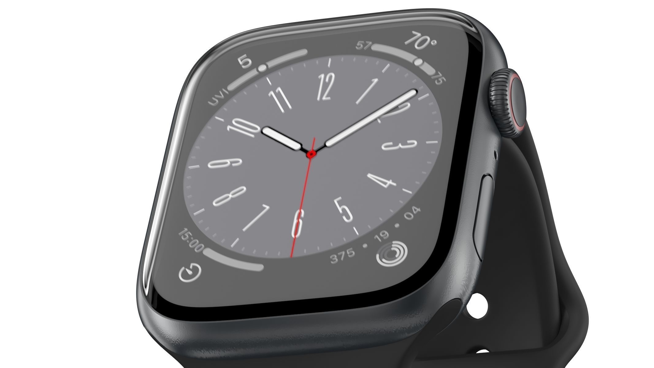  Apple Watch Series 8 Black 3D model_2