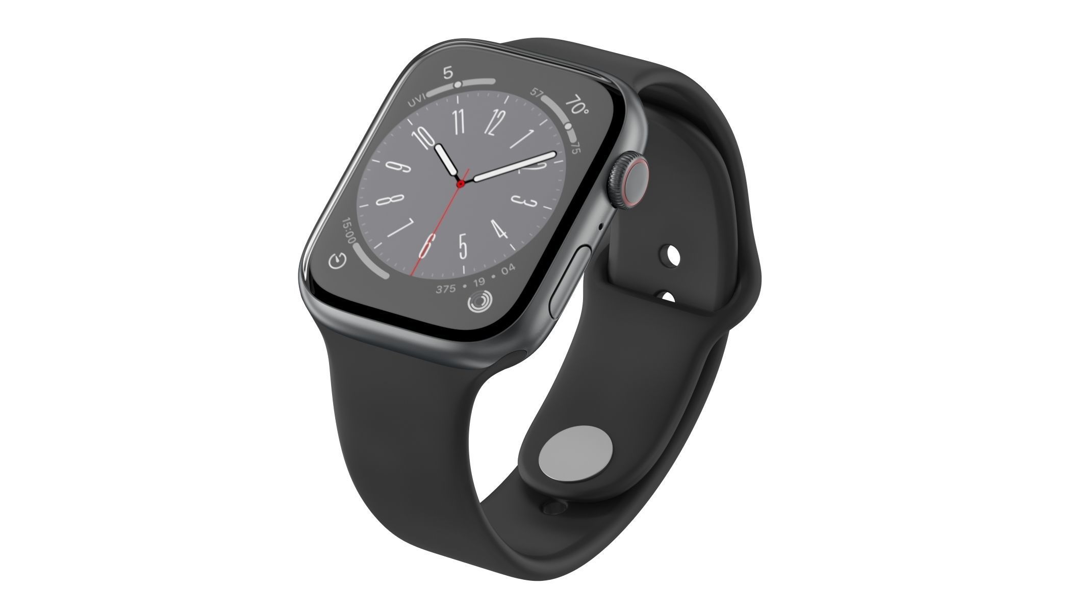  Apple Watch Series 8 Black 3D model_1