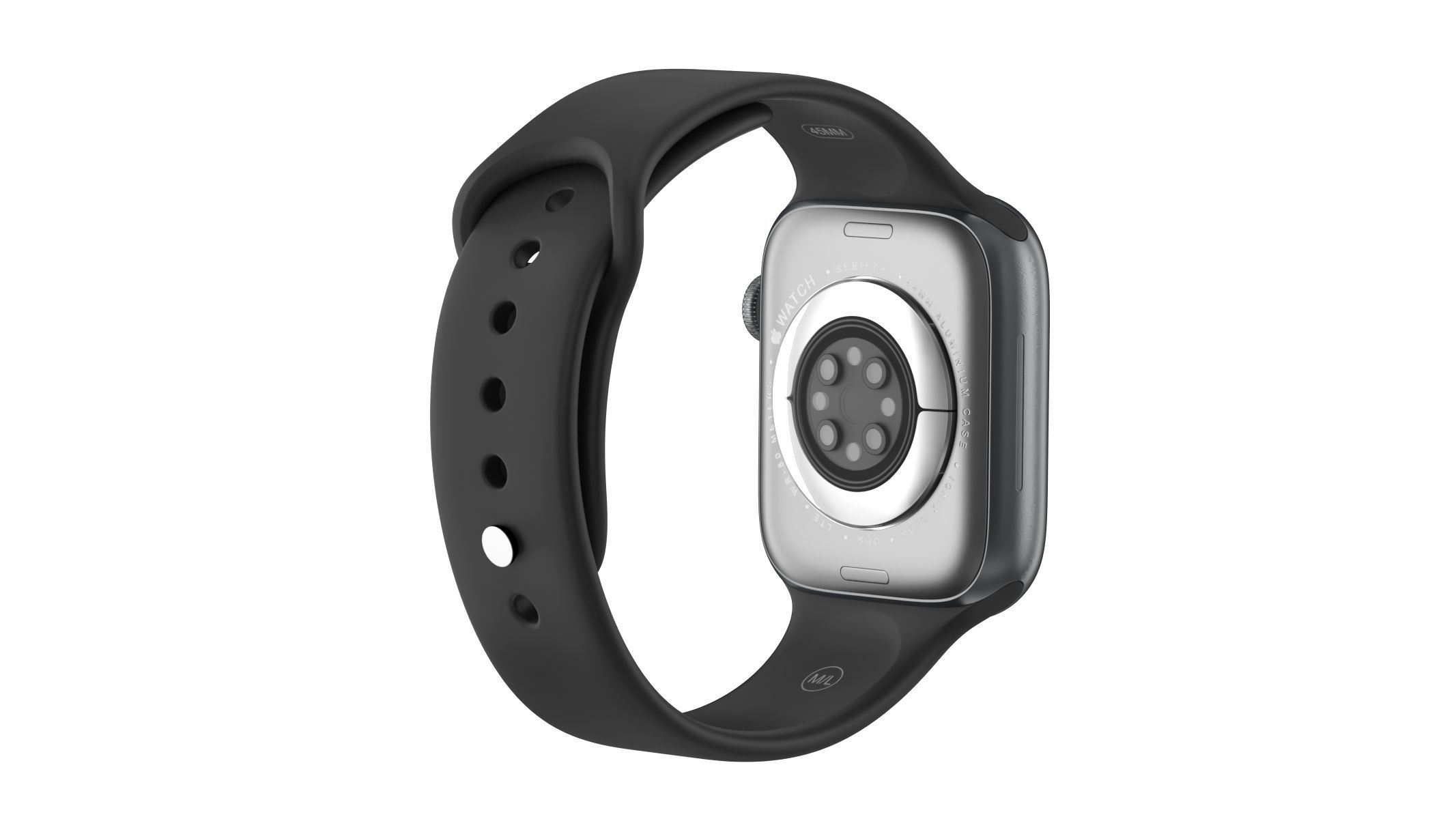  Apple Watch Series 8 Black 3D model_5