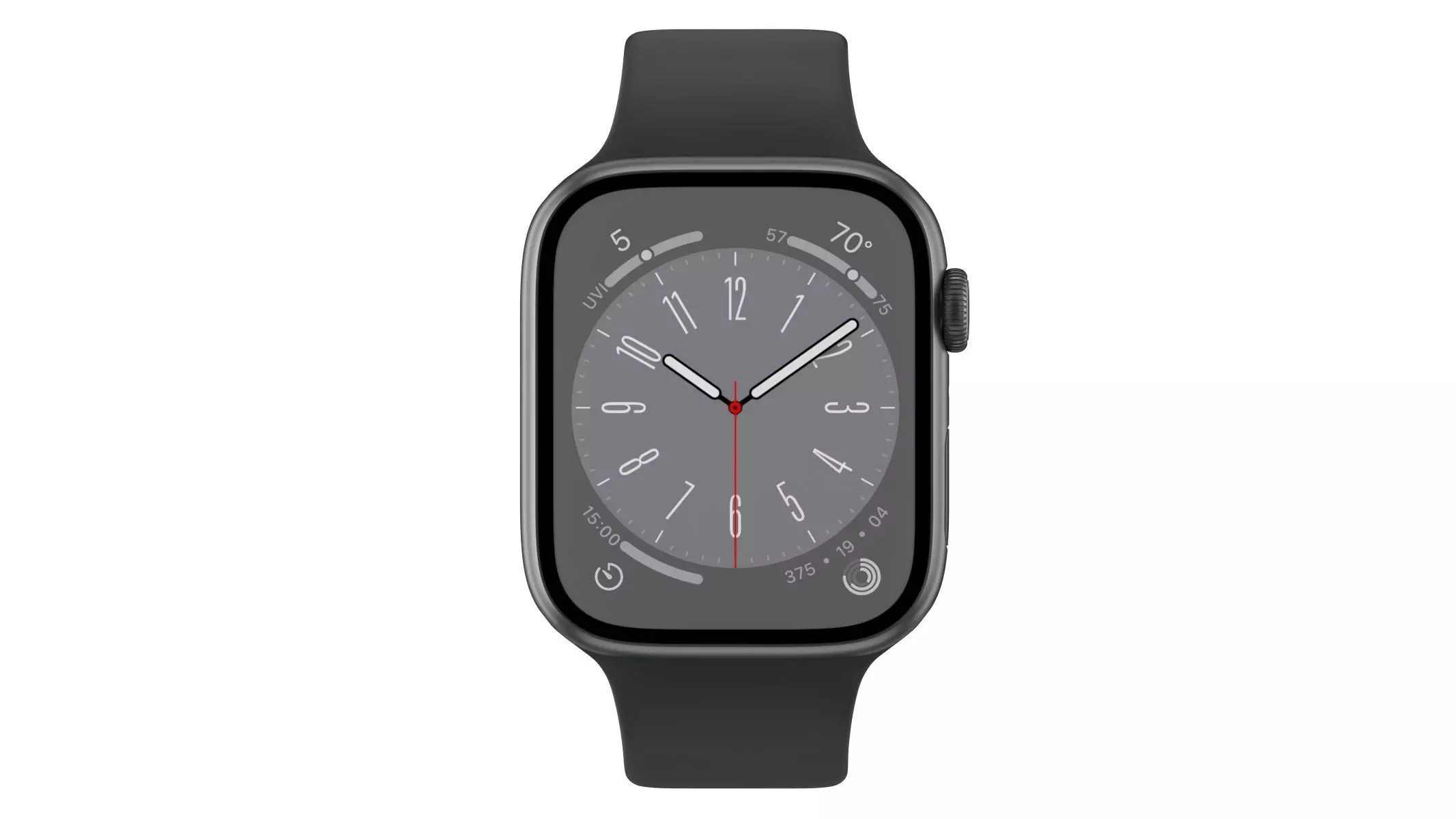  Apple Watch Series 8 Black 3D model_0