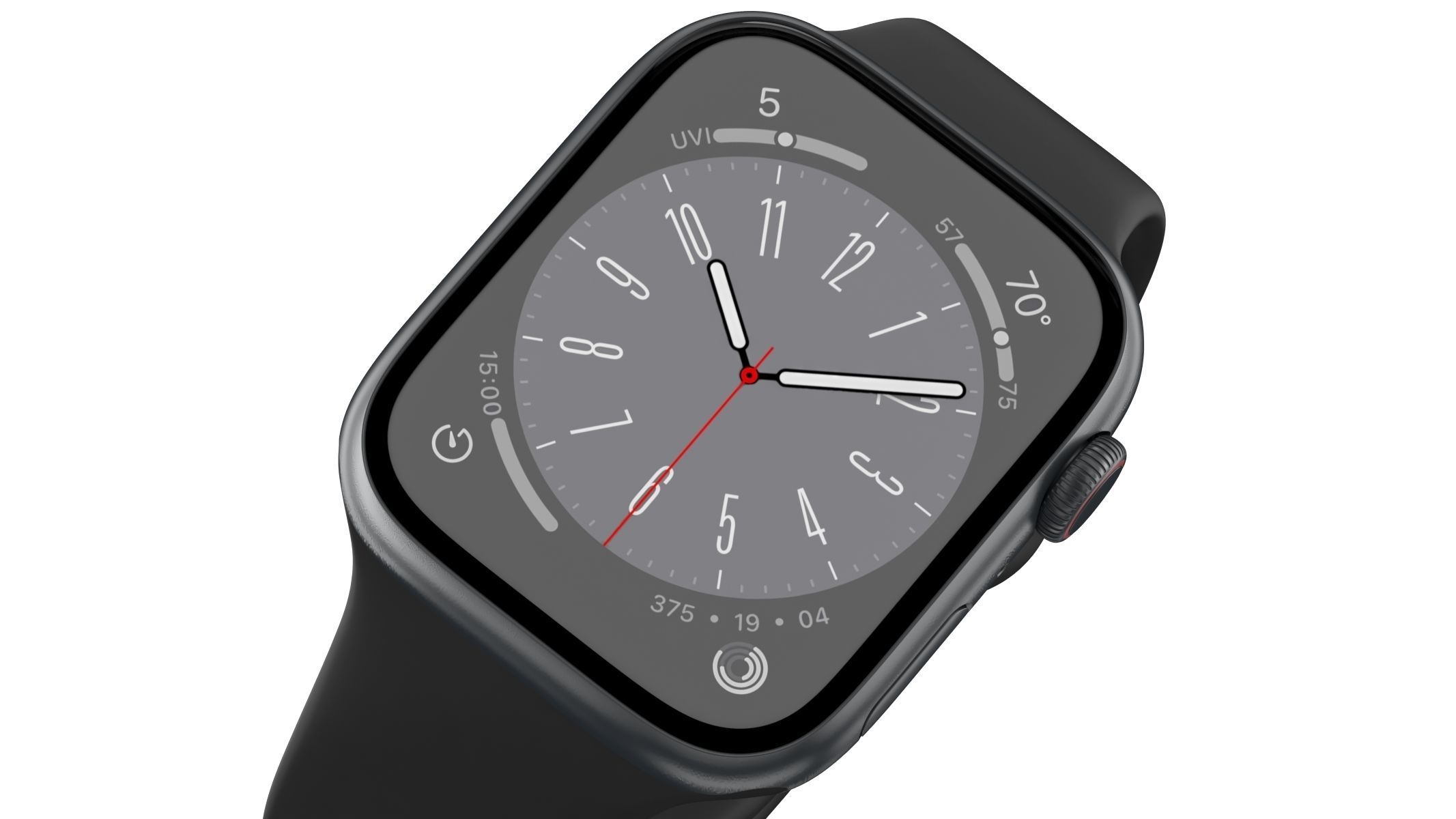  Apple Watch Series 8 Black 3D model_3