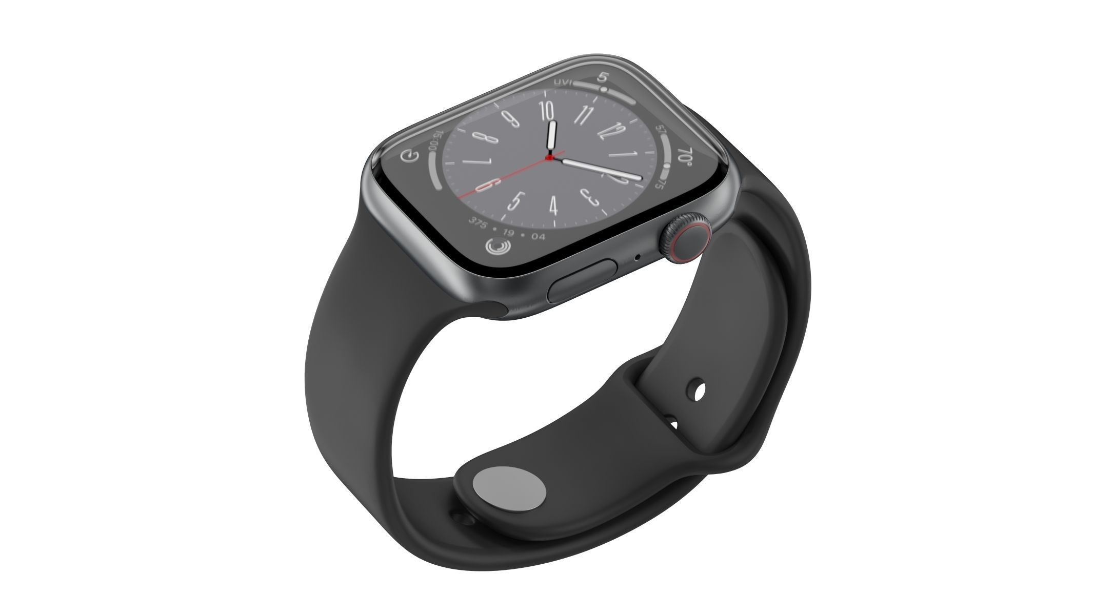  Apple Watch Series 8 Black 3D model_9