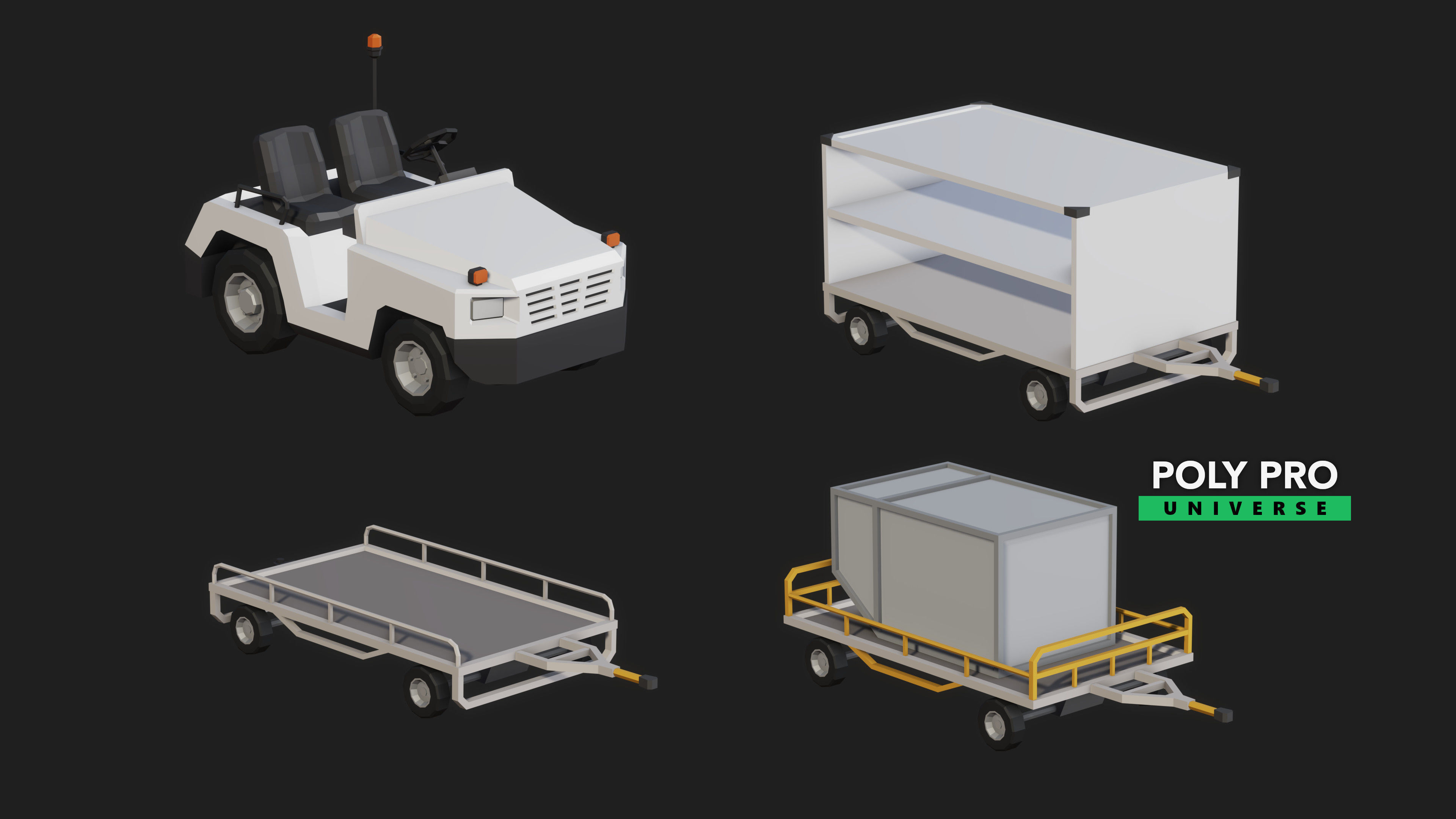 Poly Pro Vehicles Land  Low-poly 3D model_12