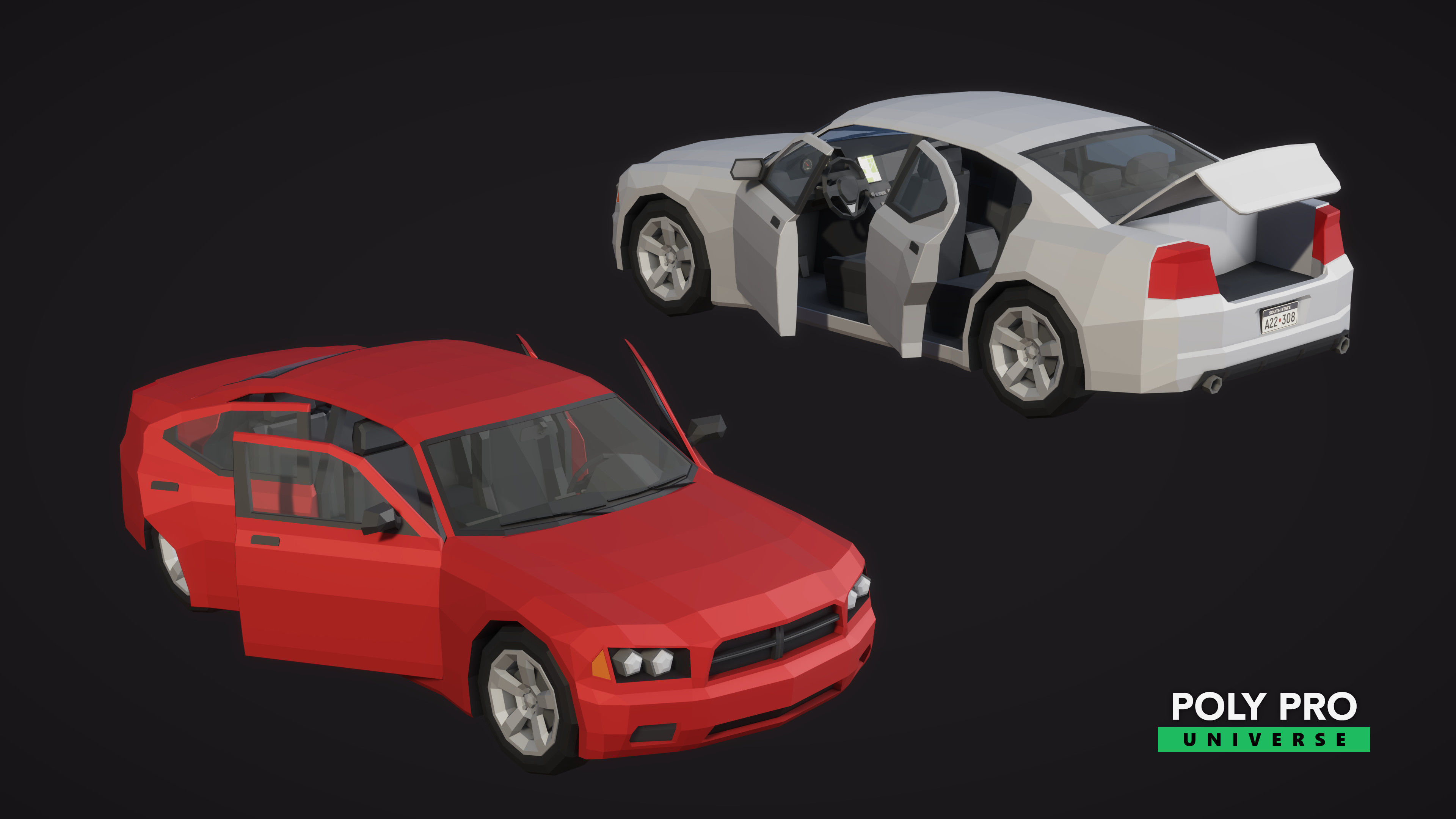 Poly Pro Vehicles Land  Low-poly 3D model_1