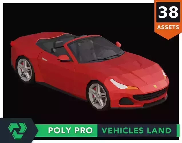 Poly Pro Vehicles Land  Low-poly 3D model