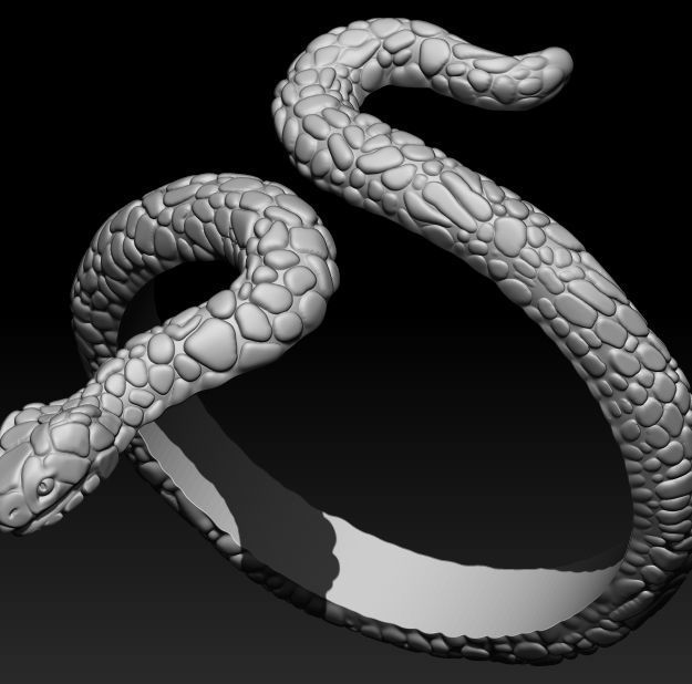 Snake Ring 3D Printing 3D print model_1