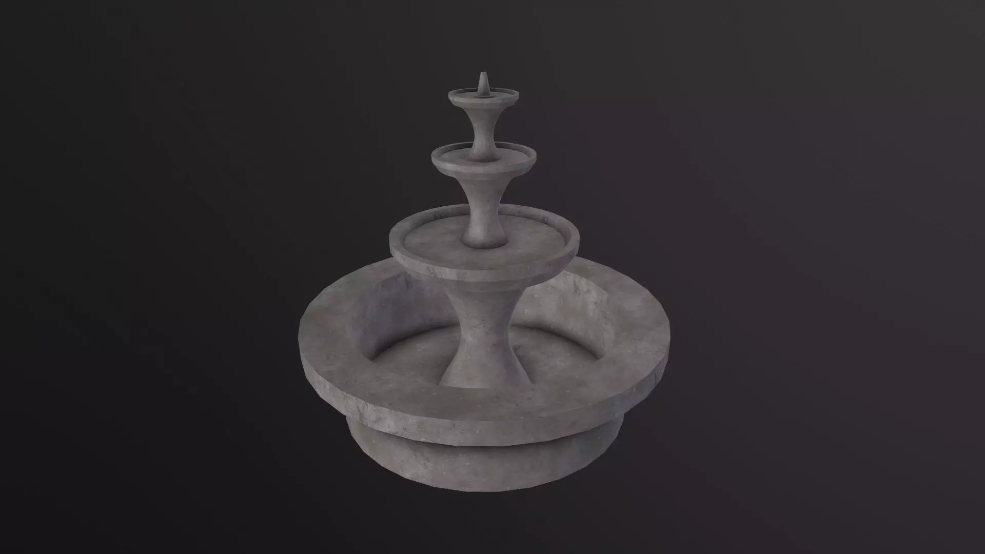 Simple Fountain 3D Model Low-poly 3D model