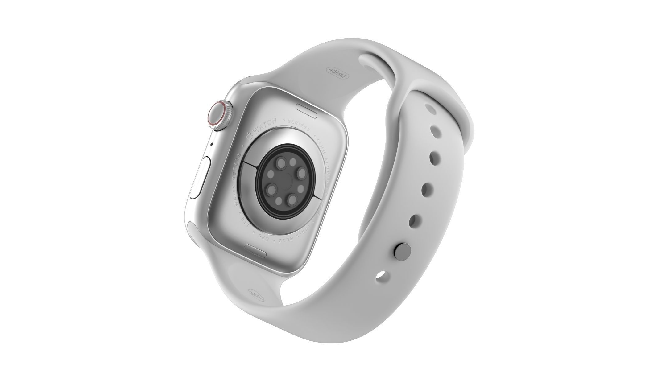 Apple Watch Series 8 Silver 3D model_4