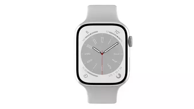Apple Watch Series 8 Silver 3D model