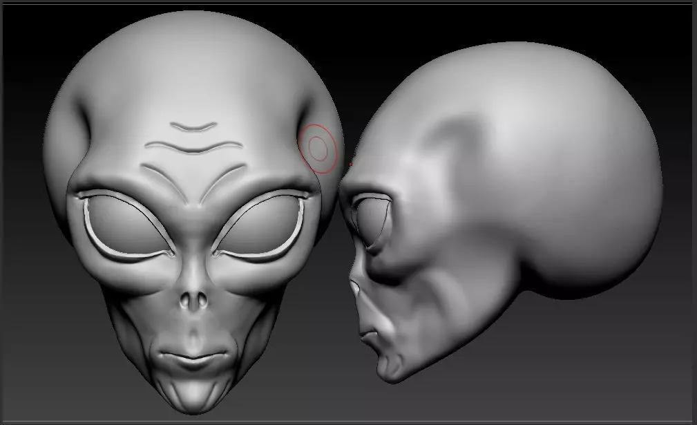 Alien Head 3D Printing 3D print model