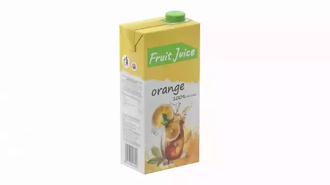 Fruit Juices Low Poly Low-poly 3D model